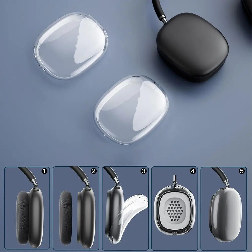 

Soft Anti-Scratch Cover For AirPods Max TPU Wireless Shockproof Headphones Case Protective Sleeve Protector P4H0