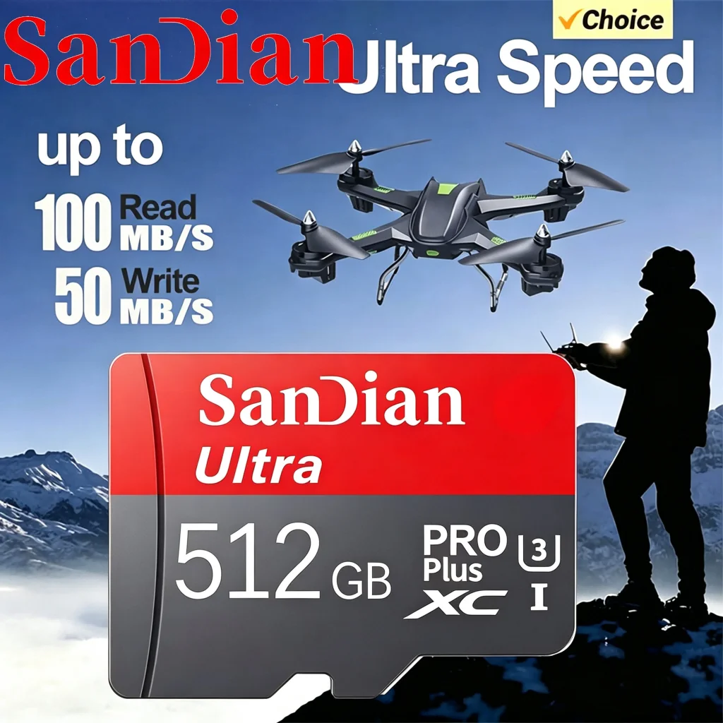 Stable Performance SD Cards TF Cards Memory Card Micro TF SD Card 32GB 64GB 128GB Waterproof Dustproof V60 for Camera GoPro