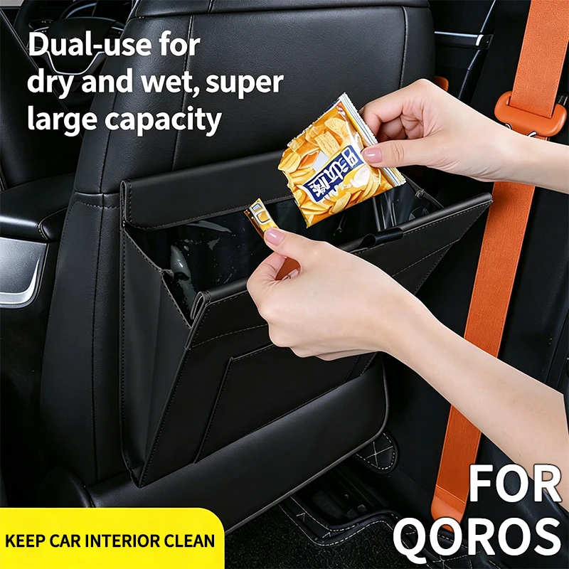 Car Seat Back Clip‑on Lightweight Easy‑install Trash Organizer For Qoros 3 2014–2018 3 City Sedan GT Qoros 5 5S Qoros 7