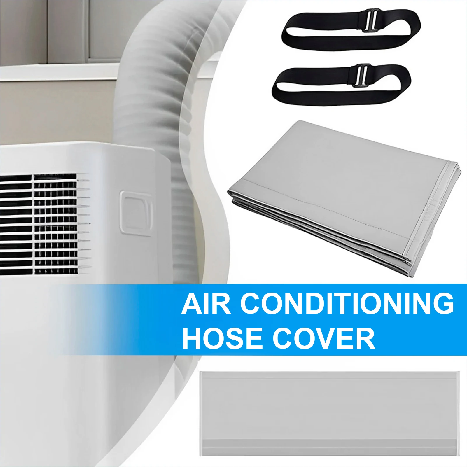 Air Conditioner Hose Protection Cover Insulated AC Hose Duct Vent Cover Easy Installation for Most 5inch to 5.9inch Exhaust Hose