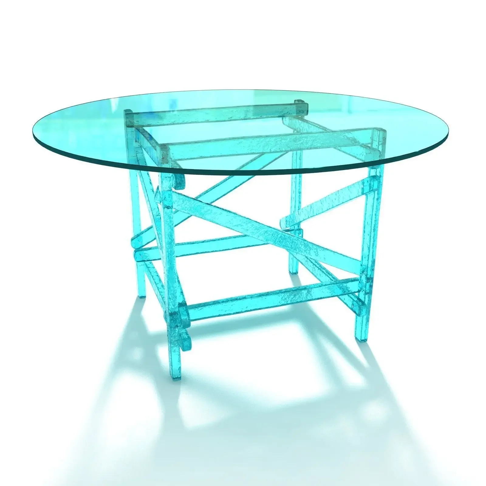 Acrylic blue-green armchair, modern art creative light luxury minimalist living room outdoor chair