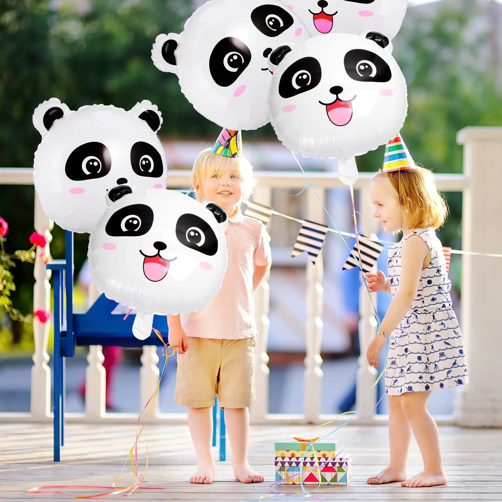 6 Pcs Giant Panda Balloon Pastel Balloons LED Dinosaur Party Birthday Decoration for Girl