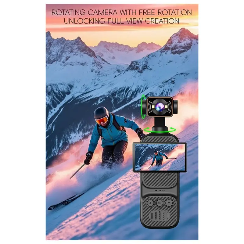 B04B-High-Definition Outdoor Handheld Sports Camera Recorder Multifunctional Pocket Camera With Anti-Shake VLOG Functionality