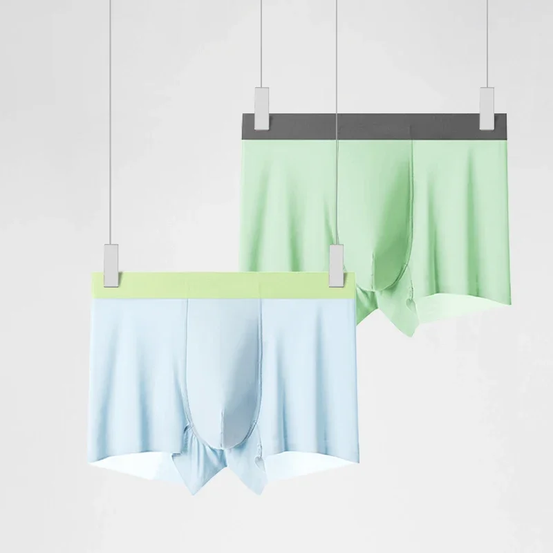 

3PCS Men's ice silk seamless underwear Men's boxers summer thin comfortable breathable boxers men's plus size shorts