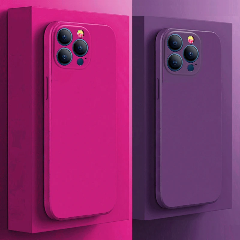 Silikon hülle voor iphone 11 12 13 14 15 pro max mini volledige schutzhülle voor iphone xs max xr x 7 8 plus abdeckung