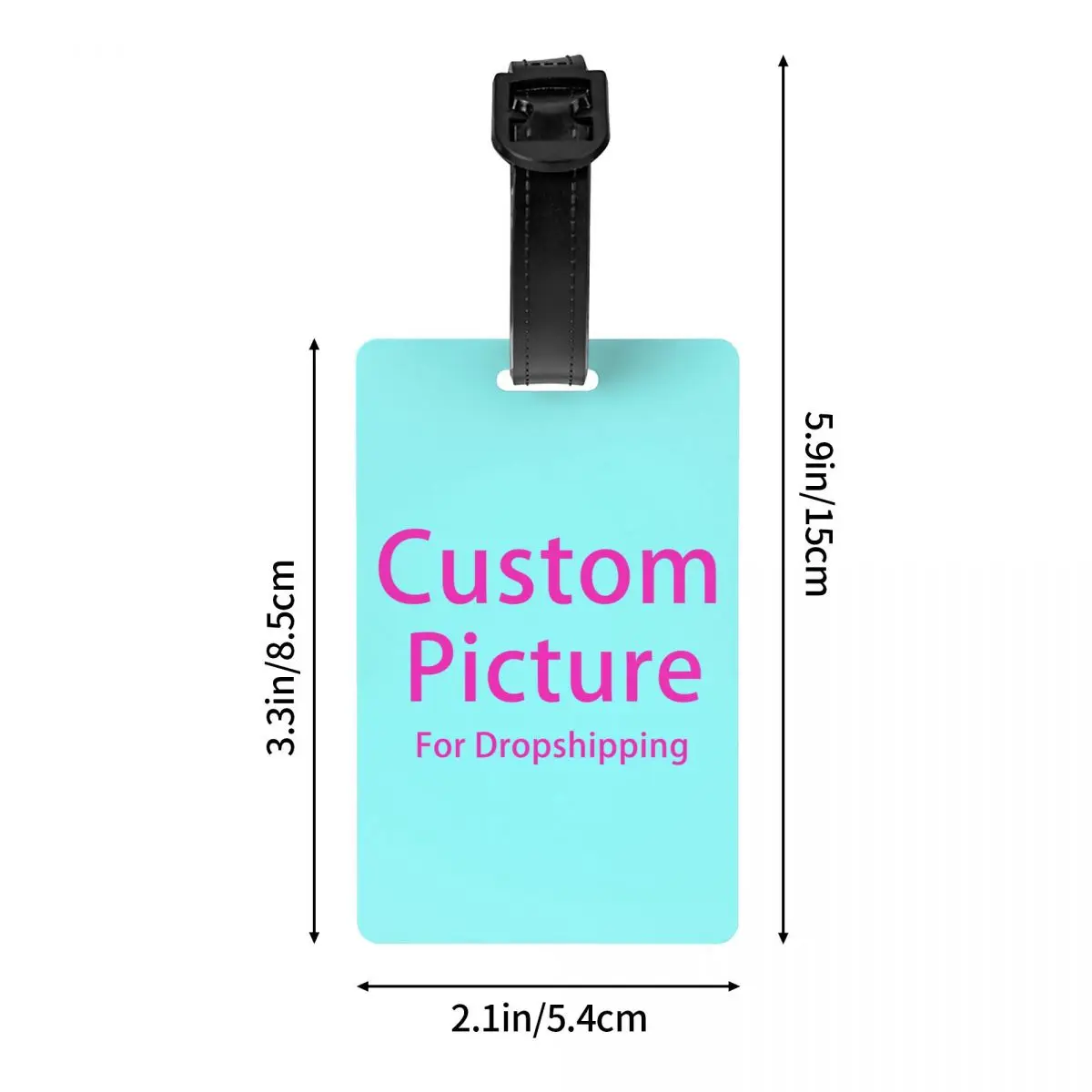 Custom Personalized Photo Logo Luggage Tag With Name Card Customized DIY Print Privacy Cover ID Label for Travel Bag Suitcase