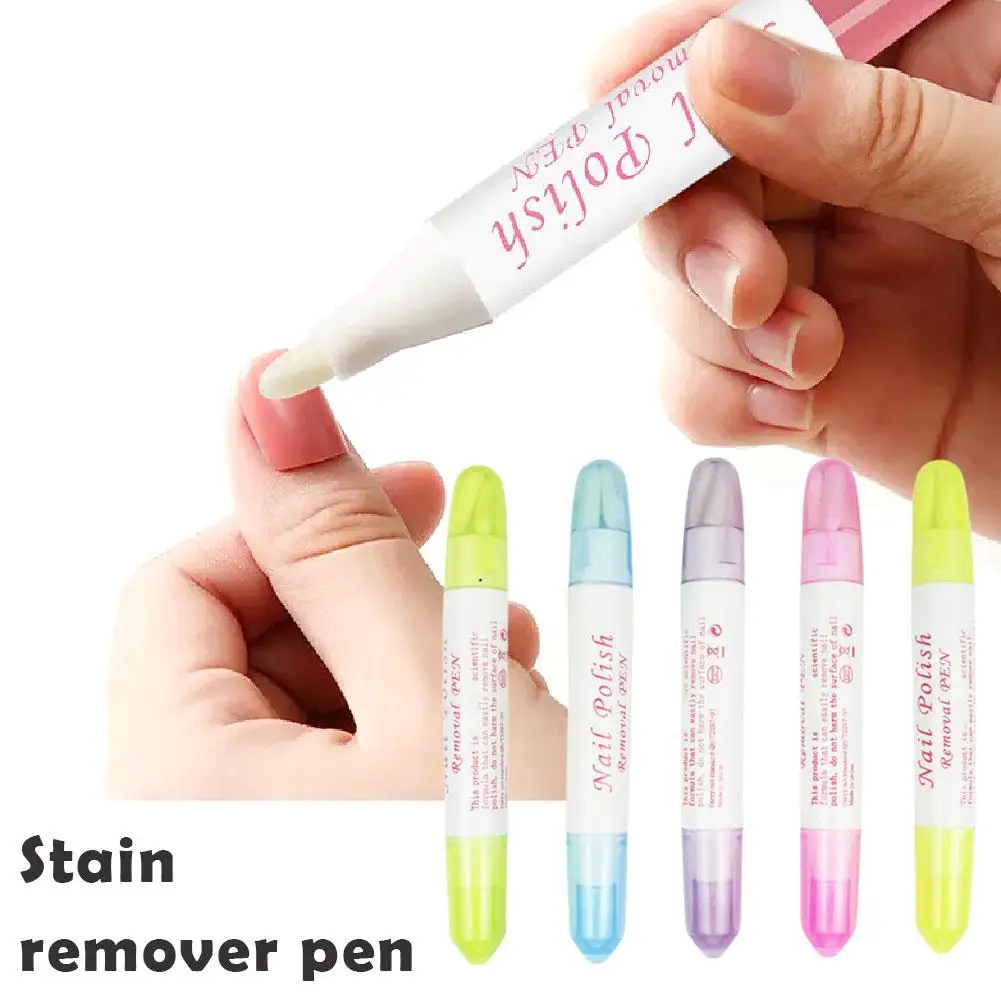 Nail Art Polish Corrector Removal Nail Stain Remover Cleaning Pen Cleaner Tools Mistake Replacement Pen Pen Brush Tips Edge C5B3