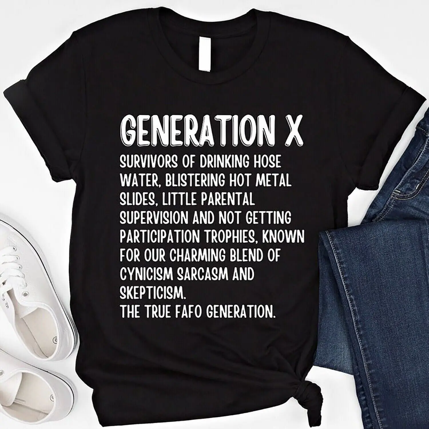 Generation X Shirt Gen X Raised On Hose Water and  Neglect Shirt Funny Gen X Swe