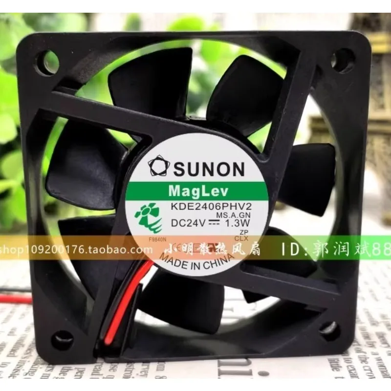 

Новый вентилятор-кулер для SUNON KDE2406PHV2 24 В 1,3 Вт 6 см охлаждающий вентилятор с магнитной подвеской 6015 60*60*15 мм