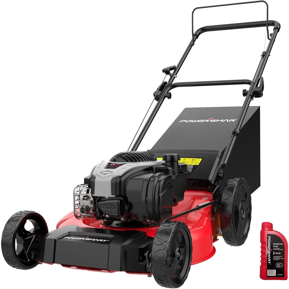 

21" Gas Lawn Mower with 140cc B&S E550 Engine, 3-in-1 with Bagging, High Wheels, Lightweight and Easy Assembly, Cordless Push L