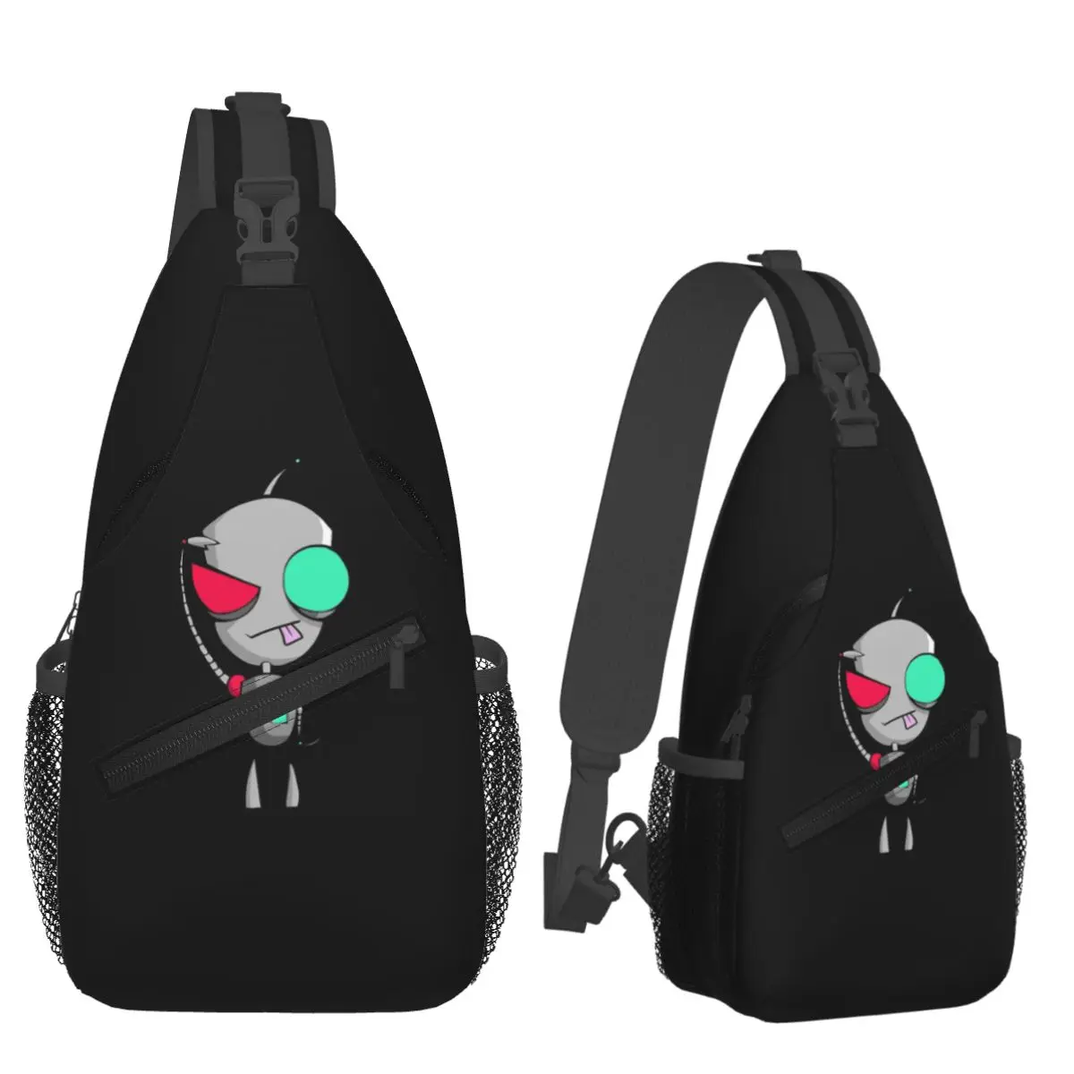 

Gir Invader Zim нагрудная сумка мужской рюкзак через плечо нагрудная сумка дорожный походный рюкзак сумка на плечо