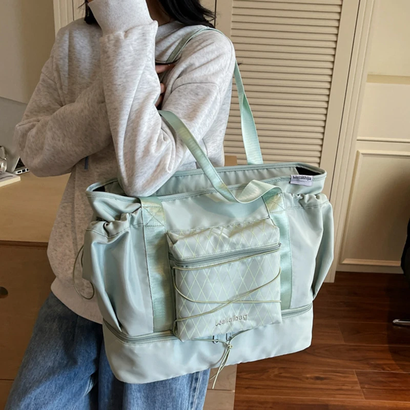 

Travel Duffel Bag with Shoes Pocket Outdoor Business Trip Short Distance Luggage Handbag Dry Wet Fitness Gym Yoga Tote Pack