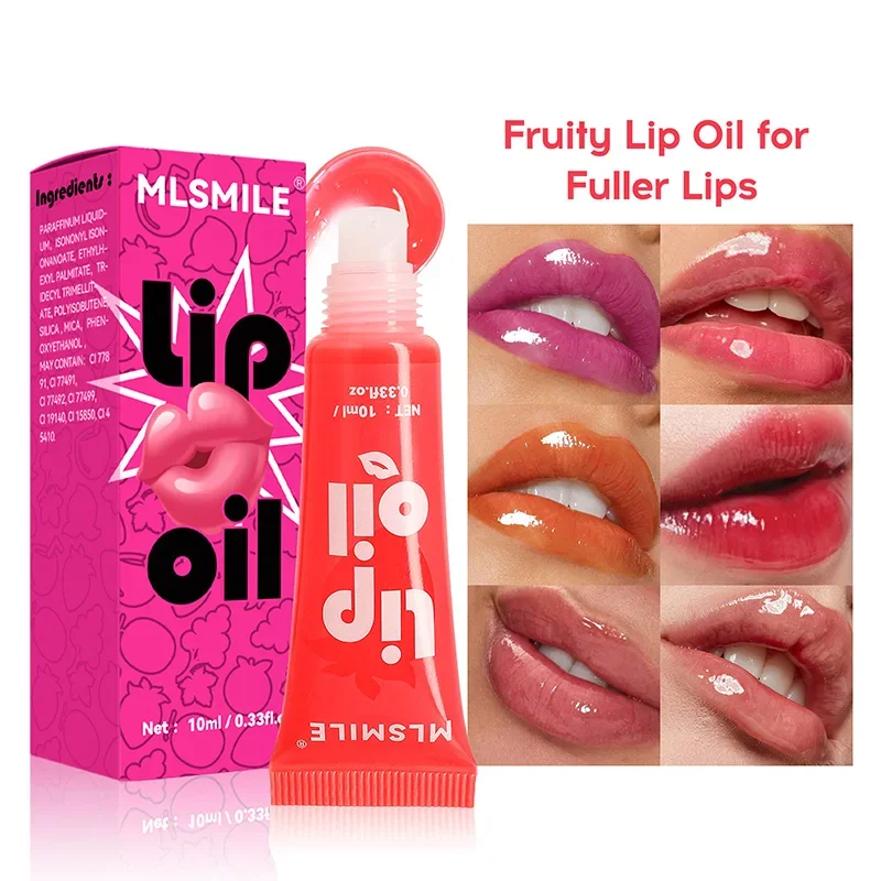 Moisturizing Lip Glow Blam Liquid Lip Gel Mask Reduce Lip Line Remove Dead Skin Peach Grape Lip Gloss Lips Care Product 10ml