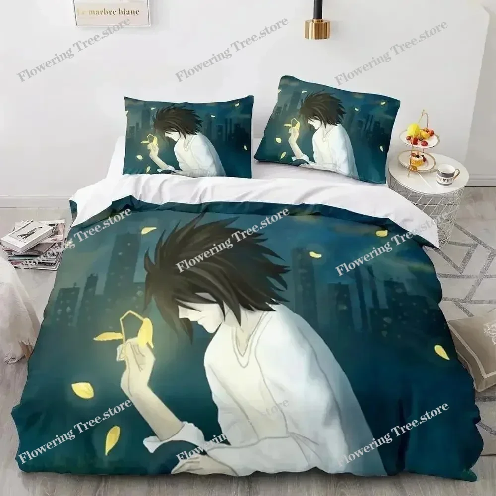 

Death Note Bedding Set Single Twin Full Queen King Size Bed Set Adult Kids Bedroom Duvet cover Sets 3D Print Anime Death Note029