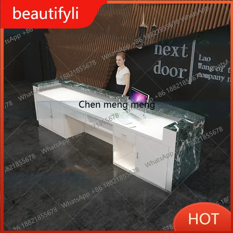D80 Organizers Luxury Reception Desk European Garden Consable Cashier Reception Desk Modern Executive Mostrador Unique Furniture