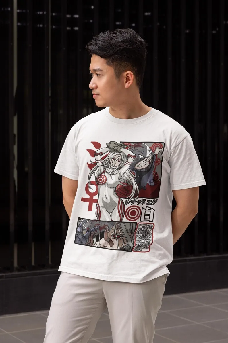 Haunting Anime Girl Unisex T-shirt - Dark Manga Style, Japanese Animation Theme, 2010s Japan-Inspired Design, Gothic Anime Cloth