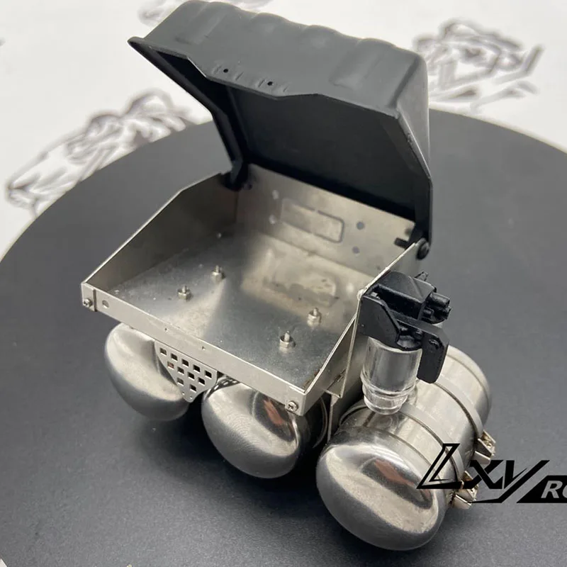 1:14th مقياس معدني محاكاة صندوق البطارية خزان الغاز ل Tamiya مركبة يتم التحكم بها عن بُعد سكانيا 770S R620 فولفو بنز أروكس مان TGX سيارة #1