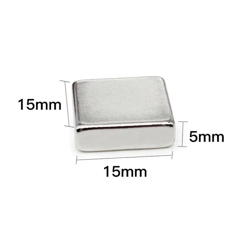 N35 15x15x2 15x15x3 15x15x5 15x15x10 Rectangle Block Neodymium Block Strong Magnets  Industrial Applications Motor Generator