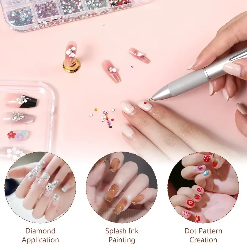 Nail Dotting Pen Set Five In One Ballpoint Style Practical Manicure Tool For Pattern Drawing Decoration Home Salon Art Creation