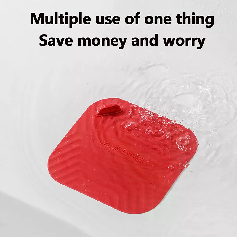 Anti-blocking Silicone Floor Drain Cover For Bathroom Anti-hair Cockroach-proof Floor Drain Pad Sewer Pipe Deodorant Mat