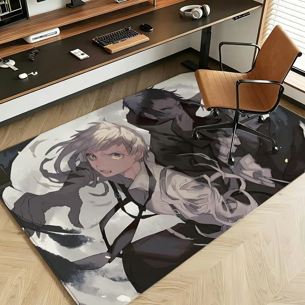 Anime B-Bungo S-Stray D-Dogs Floor Mat Soft Flannel Floor Mat  Suitable for Entryways, Living Rooms, Bedrooms, and Bathrooms