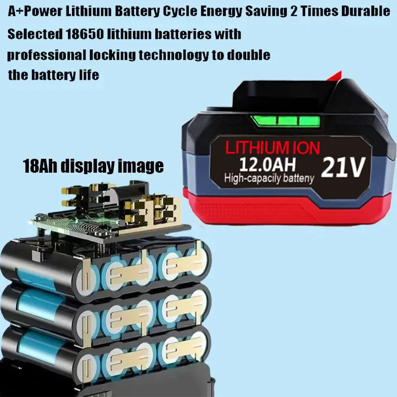18V 21V 6.0 9.0 12.0Ah Rechargeable Lithium Battery For Makita 18v Power Tools Cordless Wrench Saw Drill Grinder Screwdriver .