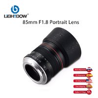 Lightdow 85mm F1.8 Full Frame Manual Focus Portrait Lens for Canon Sony Nikon DSLR Camera USA ES Overseas Warehouse Delivery