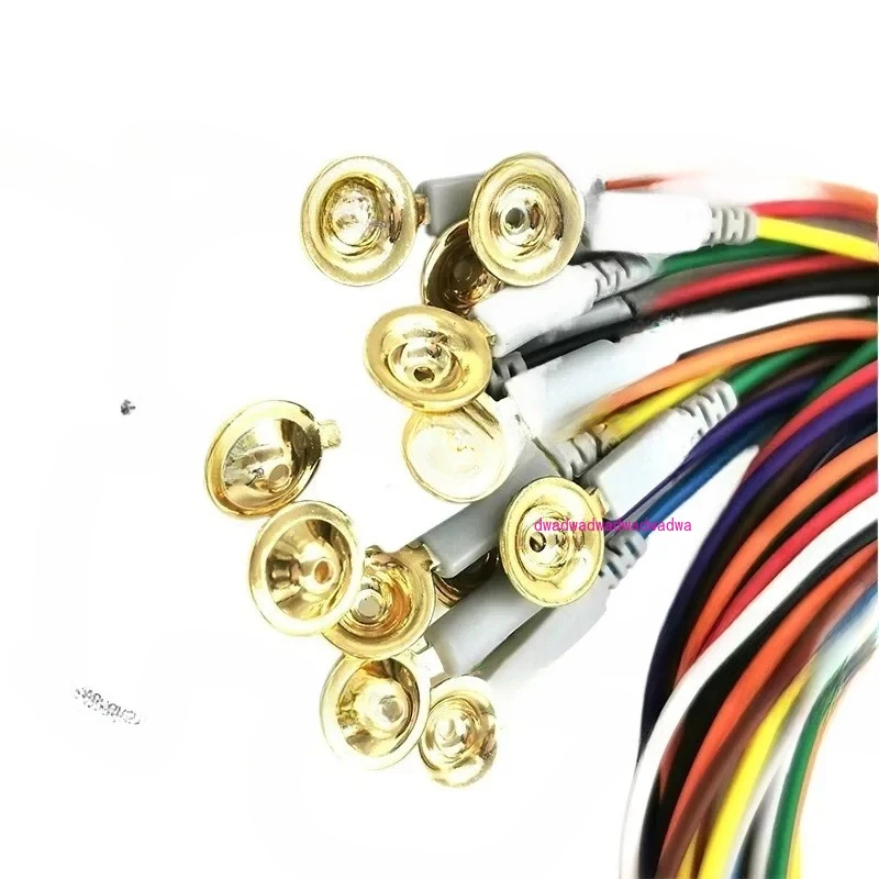 2023 Hot Selling Neurofeedback Gold Plating EEG Electrodes and TPU Cable with Tensile Wire