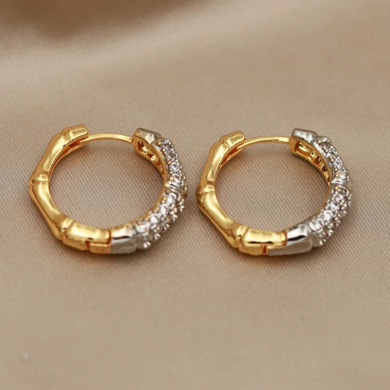 جديد البصر تصميم كريستال هندسية وأقراط للنساء أزياء العلامة التجارية مجوهرات فريدة من نوعها أقراط زركونيا حساسة