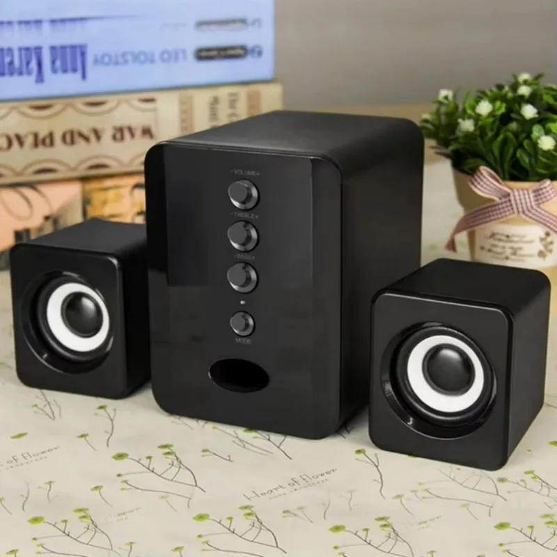 

Universal Full Range 3D PC Speaker Box Sound Bar Stereo Subwoofer Bass DJ Music Computer Speakers USB Laptop Phone TV Speakers