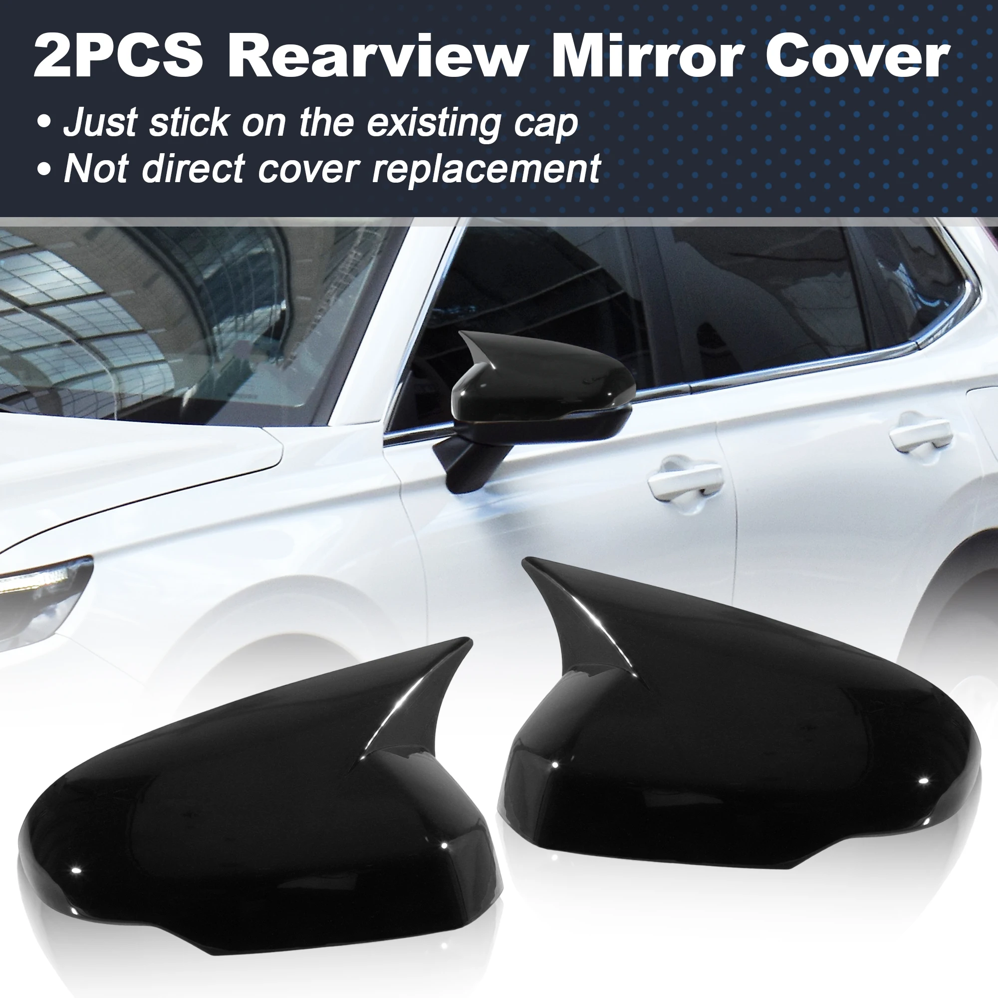 

UXCELL 2PCS Left Right Side Ox Horn Rear View Mirror Cover for Honda CRV 2023-2025