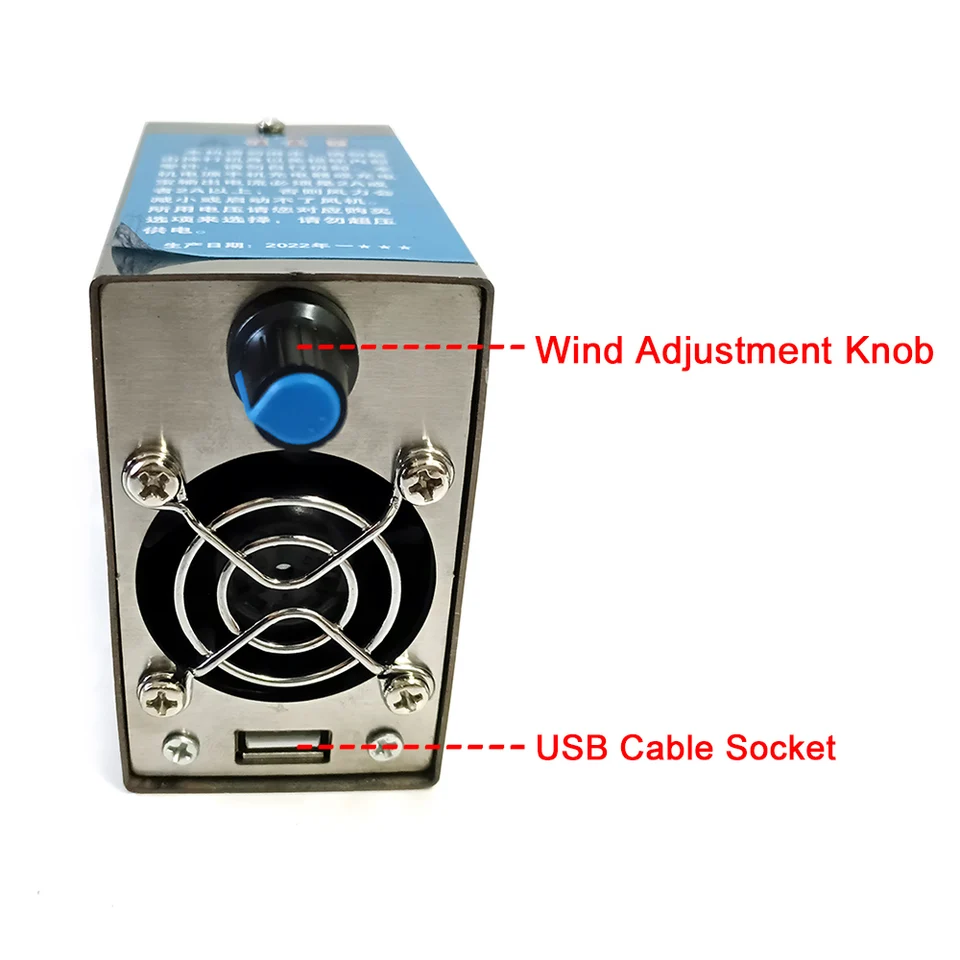 Ventilateur De Barbecue Portable – Allume-Feu Électrique, 26,5 Cm, Piles AA – Idéal Camping, Pique-nique, Cheminée
