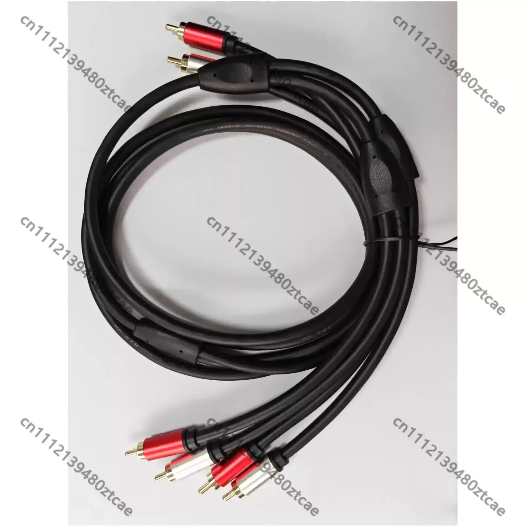 l-021-カスタムオーディオケーブル-2rca-to-4rca-rcaプラグオーディオワイヤー、全長15メートル