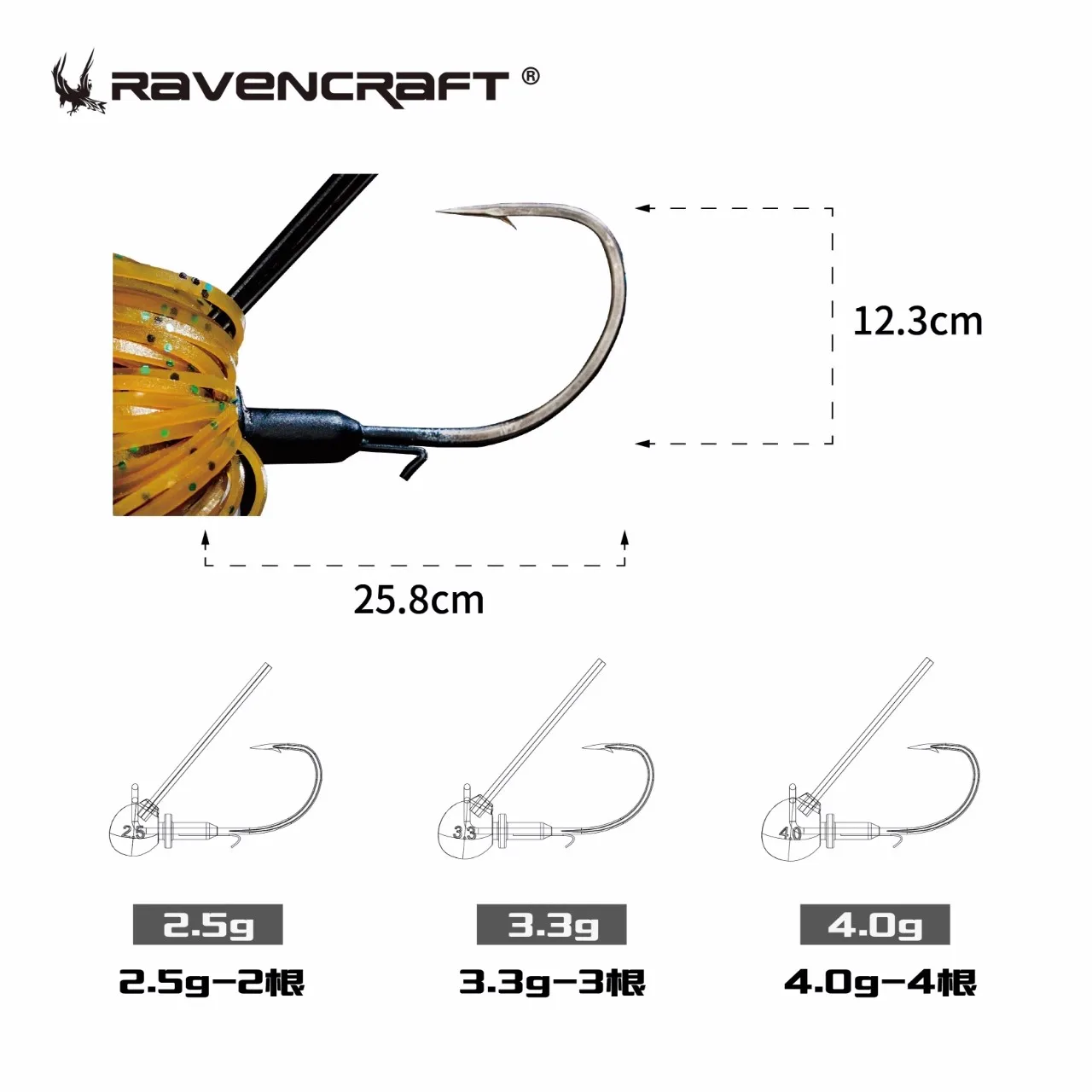 Ravencraft Weiya JIG de goma fina señuelo hundido - imagen 4
