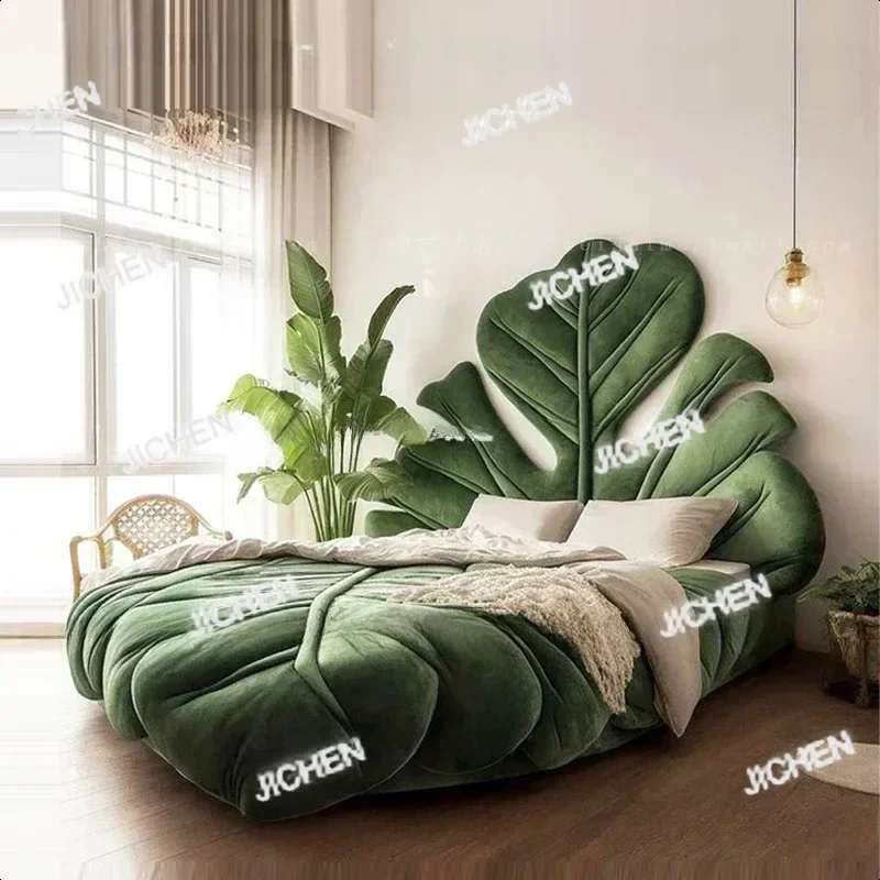 HG House غرفة نوم حديثة سرير مخملي لوح رأسي فاخر كبير حديث مزدوج سرير King Adults Princesse Camas De Dormitorio Furniture H #3
