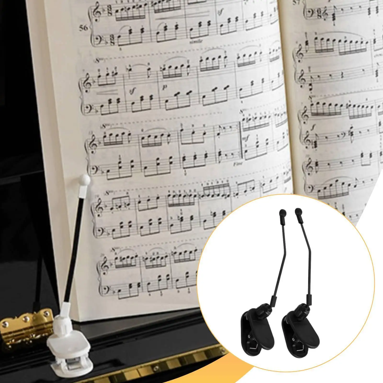 Piano Music Book Clip Page Holder for Music Stand for Piano Players Binders