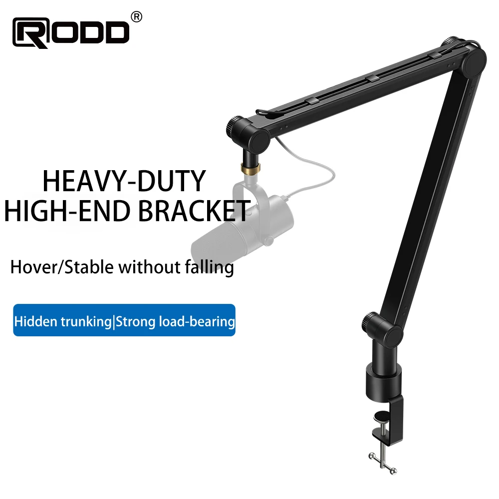 

Boom Arm Microphone Stand Adjustable Metal Suspension Mic Boom Arm For Gaming Streaming With Desk Clamp and 3/8 to 5/8 Adapter