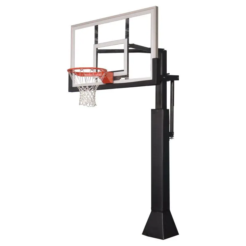 Solid In-ground Basketball Stand Adjustable Basketball Systems Hoops Flex Rim