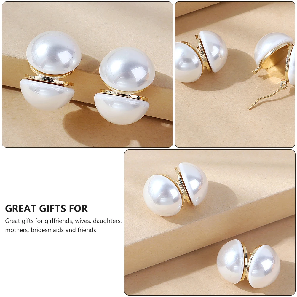 

Pearl Earrings Lady All-match Girl Stud Hoop Women Jewelry Alloy Female Studs Jewelries Miss