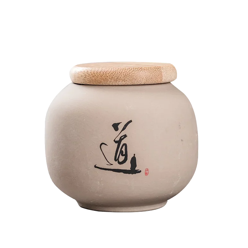1pc Portable ceramic small tea jar for household use Living room home decoration Candy box Sealed storage tank Lotion container