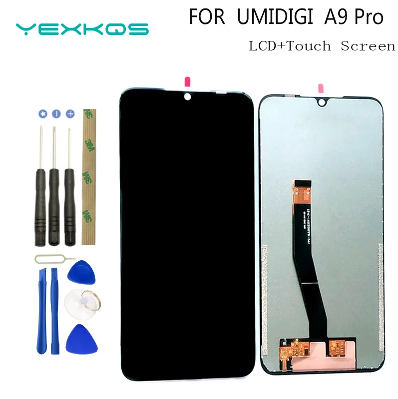 Original For Umidigi A9 Pro LCD Display Touch Screen Glass Panel Assembly 100% Tested For UMIDIGI A9PRO A 9 Pro Screen +Tool