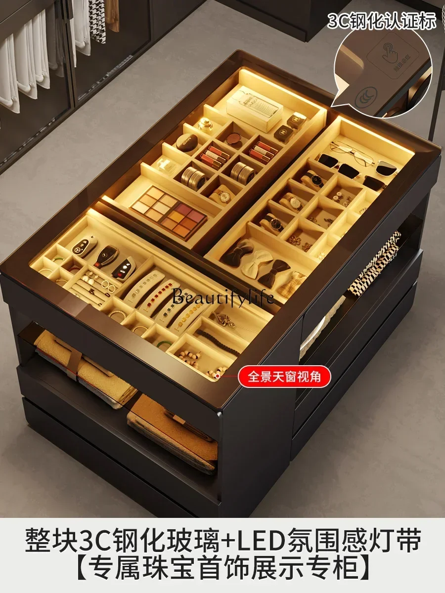

ld14Modern Minimalist Cloakroom Island Cabinet Jewelry Display Household Double-Sided Chest of Drawers