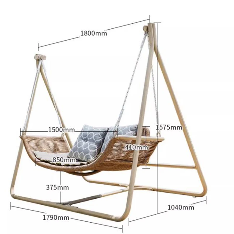 Relax Street Patio Swings Hanging Chair Hammock Suspended Garden Patio Swings Shaking PE Rattan Outdoor Furniture Columpiar LLPS