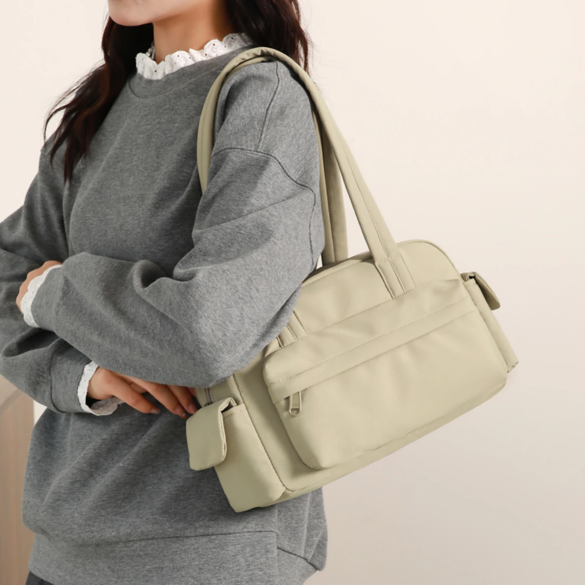 Originale neue lässige Umhängetasche für Damen, Vintage-Umhängetasche, leichte Canvas-Tasche zum Pendeln, leichte Yoga-Tasche, geeignet für Sport, Wandern und Camping
