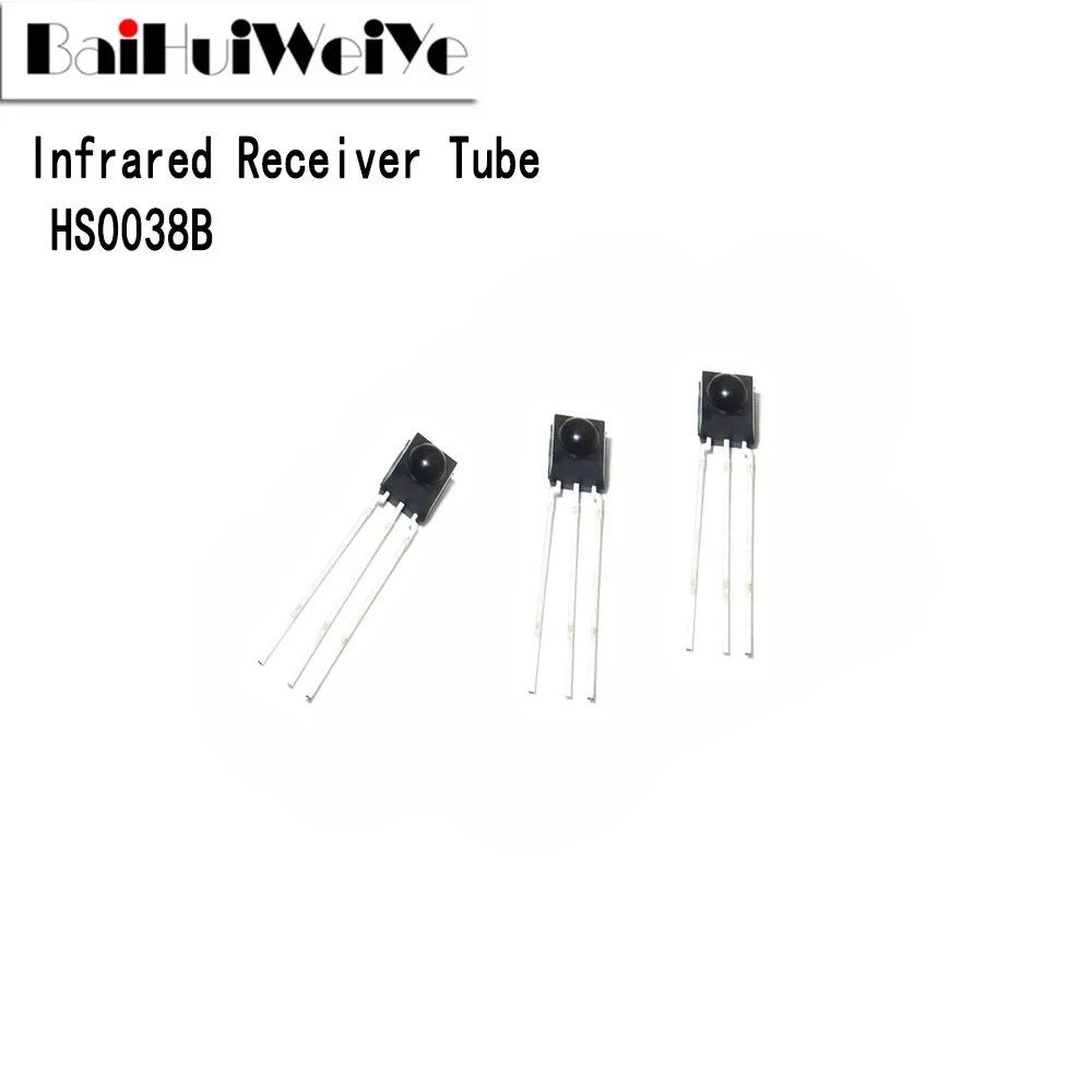 5PCS HS0038 HS0038B Infrared Tube 38KHZ Photo Module IC PCM Remote Infrared SIP3 Inserted Straight Infrared Receiver