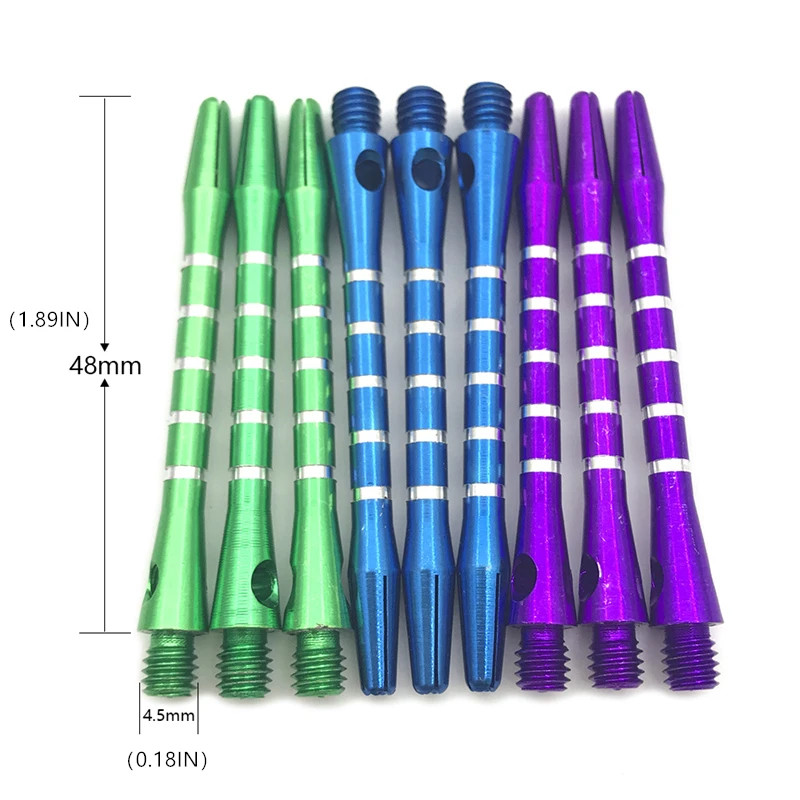 3pcs/set 53mm/2.08in High-grade Metal Darts Aluminum Rod Metal Rod Color Engraving Line Set 6 Colors Entertainment Accessories