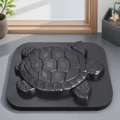 

Turtle Shape Concrete Path Mold Reusable Plastic Paving Tool For Garden Walkway Courtyard Cement Block Maker Black