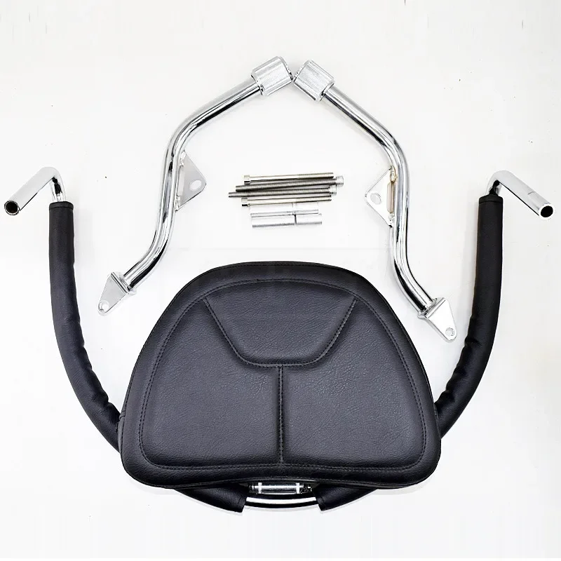 Motorcycle PU Leather Adjustable Driver Backrest Rider Seat Kit Accessories For Honda Goldwing GL1800 2001 - 2016 2017 GL 1800