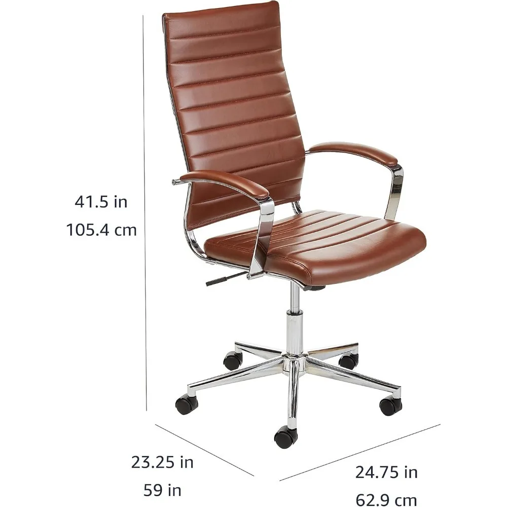 Ajustável Rolling Office Computer Desk Chair com braços, Executivo moderno encosto alto, 360 giratória, 330 Libra de capacidade