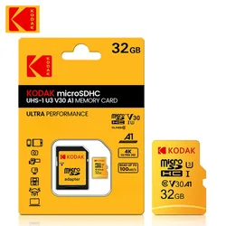 Kodak 32GB-256GB Micro SD Memory Card - High Speed ​​Class 10 U3 UHS-I for Smartphones, Digital Cameras, Tablets and Drones Chri